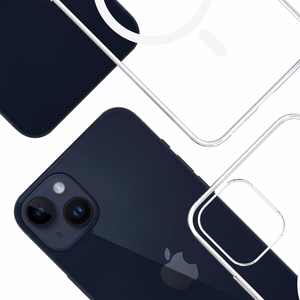 3mk Clear MagCase Suojakuori Apple iPhone 14 Plus:lle - läpinäkyvä