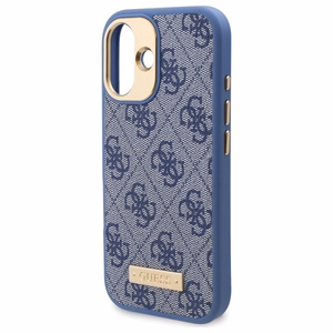 Guess 4G Logo Plate MagSafe Suojakuori iPhone 16 Plus:lle - sininen