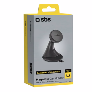 SBS TESUPPWINDWIDEK MagSafe-yhteensopiva älypuhelinteline kojelaudalle/tuulilasille - musta