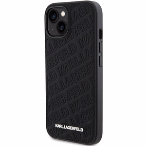 Karl Lagerfeld Quilted K Pattern Suojakuori iPhone 15 Plus / 14 Pluslle - musta