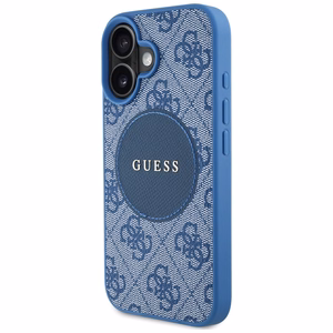 Guess 4G Circle Classic Logo MagSafe Suojakuori iPhone 16:lle - sininen