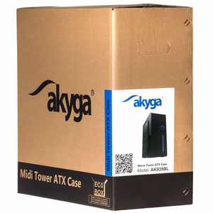 Akyga AK939BL tietokonekotelo Midi Tower musta