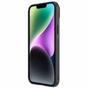 Nillkin CamShield Nahka S Kotelo iPhone 14 Plus kotelo kameran suojuksella musta