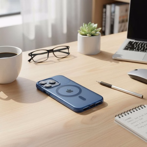 Case for iPhone 17 Flexline Mag Cover compatible with MagSafe navy blue