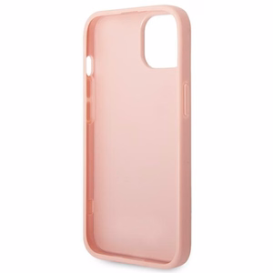 Guess iPhone 14 Plus 6,7" vaaleanpunainen kovakuori Glitter Script