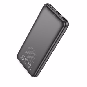 Hoco J123 varavirtalähde 10 000 mAh (2x USB-A, 1x USB-C) - musta