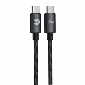 Forever Vibe kaapeli USB-C - USB-C 1,0 m 60W tummanharmaa