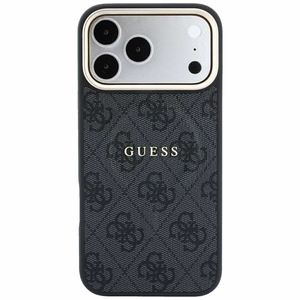 Guess Embossed 4G Classic MagSafe-suojakuori iPhone 17 Pro Max / 18 Pro Max -malleille, musta