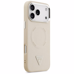 Guess Triangle Logo MagSafe Suojakuori iPhone 17 Prolle - Beige