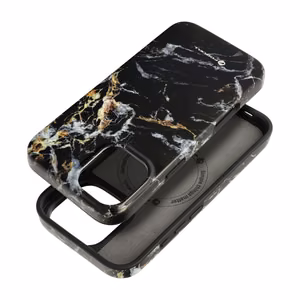 Suojakuori iPhone 16 PLUS:lle Forcell F-Protect Mirage MagSafe-yhteensopiva Military Drop-Test musta marmori