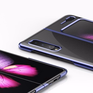Plating Case hard case Electroplating frame Cover for Samsung Galaxy Fold blue