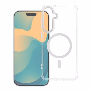Case for Samsung A37 Frame Clear Hybrid Mag Cover compatible with MagSafe transparent