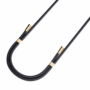 3mk EasyClip puhelimen kaulahihna, musta (kultaiset osat)
