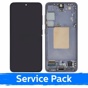 Samsung Galaxy S24 (S921) -näyttö kehyksellä ja akulla, Marble Grey -väri (Service Pack)