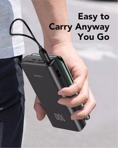 Ulkoinen akku Veger T100 (W2032C-100) PD QC3.0 5A 100W 20000 mAh musta