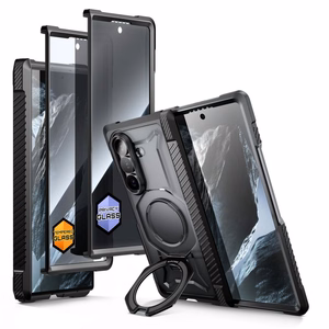 Supcase UB Grip Mag MagSafe -suojakuorisetti, 2 kpl, Samsung Galaxy Z Fold 8 -mallille, musta
