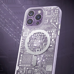 Kingxbar PQY Geek Series magneettinen kotelo iPhone 14 Pro Max MagSafe hopea