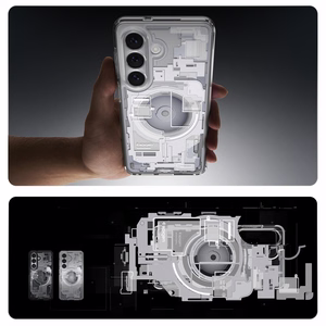 Spigen Ultra Hybrid Mag MagSafe Case for Samsung Galaxy S26+ Zero One - Clear and White