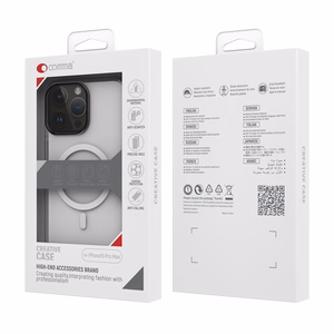 Comma Hard Jacket Mag -kuori iPhone 15 Plus kirkas antibakteerinen