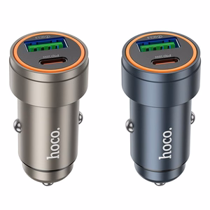 Car charger Hoco Z57A 30W (1xUSB 1xUSB-C) black