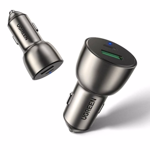 Ugreen autolaturi USB / USB Type C Quick Charge 3.0 Power Delivery 36W 3A harmaa (CD213 60980)