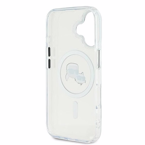 Karl Lagerfeld IML Metal Karl&Choupette Head MagSafe Case for iPhone 16 Plus - White