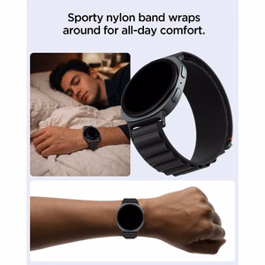 Spigen WBF1 -ranneke mallille Samsung Galaxy Watch 40/44/46 mm – musta