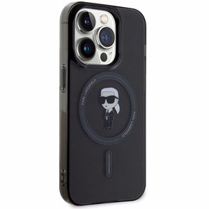 Karl Lagerfeld IML Ikonik MagSafe Suojakuori iPhone 15 Pro:lle - musta