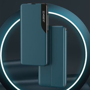 Eco Nahka View Case tyylikäs kirjahylly tyyppi tapauksessa kickstand Samsung Galaxy A22 4G punainen
