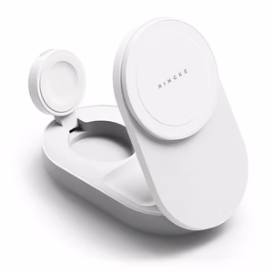 Ringke QI2.2 25W 3in1 Magneettinen MagSafe Induktiivinen Laturi - Valkoinen