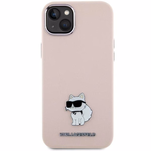 Karl Lagerfeld Suojakuori iPhone 15 Plus 6,7 KLHCP15MSMHCNPP vaaleanpunainen HC SILICONE C METAL PIN