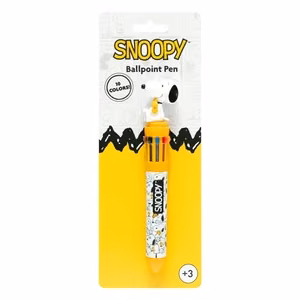 Snoopy Lazy Days automaattinen 10-värinen kuulakärkikynä 3D-koristeella