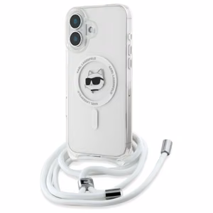Karl Lagerfeld IML Choupette Head & Cord MagSafe suojakuori iPhone 16:lle - läpinäkyvä