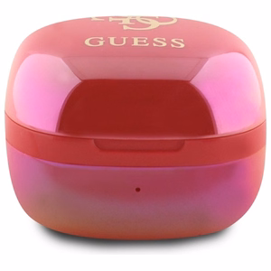 Guess Bluetooth headphones GUTWSJ144ESF TWS + docking station fuchsia/fuschia Iridescent 4G Printed Logo