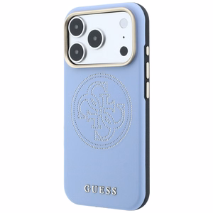 Guess Perforated 4G Gold Logo MagSafe suojakuori mallille iPhone 18 Pro / 17 Pro – väri: vaaleansininen