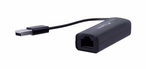 Lanberg NC-0100-01 -kaapeliliitäntä/-adapteri USB-A RJ-45 musta