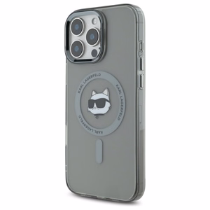 Karl Lagerfeld Suojakuori iPhone 16 Pro Max 6.9 KLHMP16XHLSCHK Musta Kova IML Metal Choupette Head MagSafe