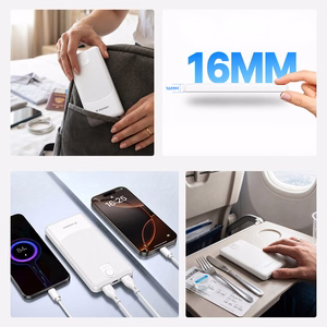 Wozinsky Wpower WPBBK-3 10000 mAh 10W varavirtalähde, 2x USB-A 2A, valkoinen