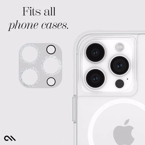 Case-Mate Sparkle Lens Protector tempered-glass camera-lens protector for iPhone 15 Pro / 15 Pro Max, Twinkle pattern
