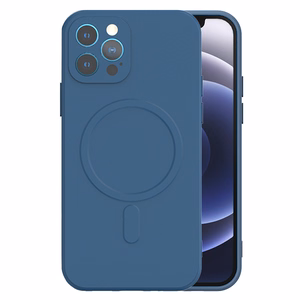 TEL PROTECT MagSilicone Suojakuori iPhone 13 Prolle laivastonsininen
