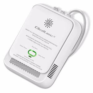 Qoltec 52654 2in1 maakaasun ja hiilimonoksidin (CO) vuotoilmaisin | CH4 | CO | NG | Tuya | Wi-Fi | 85dB hälytys | LED