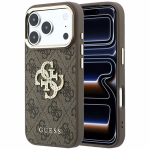 Kotelo mallille IPHONE 18 Pro Max/17 Pro Max (Big Strass Logo 4G) (väri: ruskea)