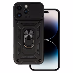 Slide Camera Armor Suojakuori iPhone 14 Pro:lle - musta