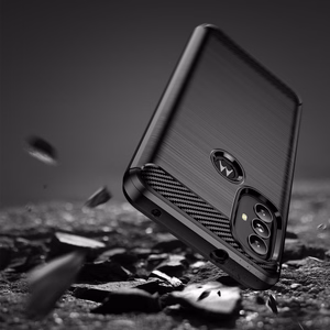 Carbon Case Joustava suojakotelo Motorola Moto G Power 2022 musta