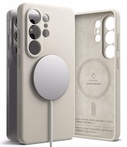 Ringke Silikoninen MagSafe Suojakuori Samsung Galaxy S26 Ultra:lle beige