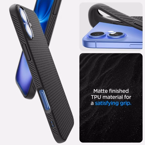 Spigen Liquid Air Suojakuori iPhone 16 6,1 mattamusta