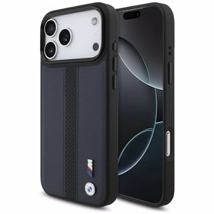 BMW M Perforated Stripe Logo MagSafe Suojakuori iPhone 17 Pro Max:lle - Laivastonsininen