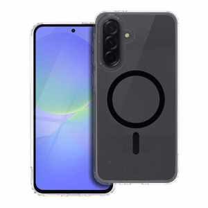 Suojakuori Samsung A36:lle Drop Glue Colorful Ring Mag -kuori MagSafe-yhteensopiva musta