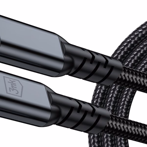 3mk Hyper Cable N-SERIES USB-C / USB-C Thunderbolt 4 2m 48V / 5A 40Gb/s 240W 8K60Hz - musta