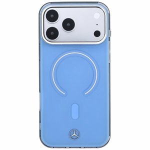 Mercedes Double Layer Iconic Logo -suojakuori laitteelle iPhone 18 Pro Max / 17 Pro Max, MagSafe-yhteensopiva – sininen